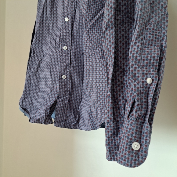 J crew | Blue and red pineapple print dress shirt slim fit - Picture 5 of 11